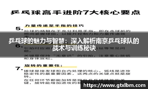 乒乓球的魅力与智慧：深入解析南京乒乓球队的战术与训练秘诀