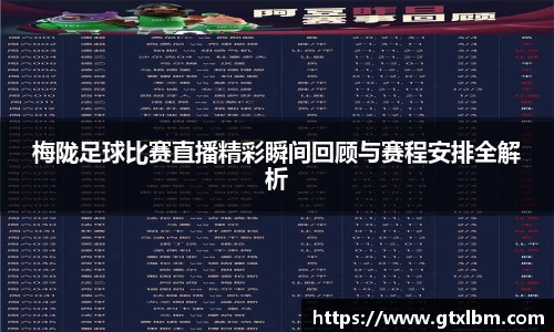 梅陇足球比赛直播精彩瞬间回顾与赛程安排全解析
