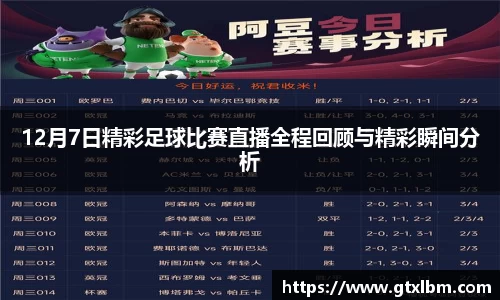 12月7日精彩足球比赛直播全程回顾与精彩瞬间分析